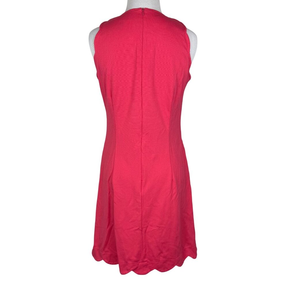 Pink Sleeveless Scalloped Hem Dress By Sara Campbell XS Made In USA - Picture 2 of 6